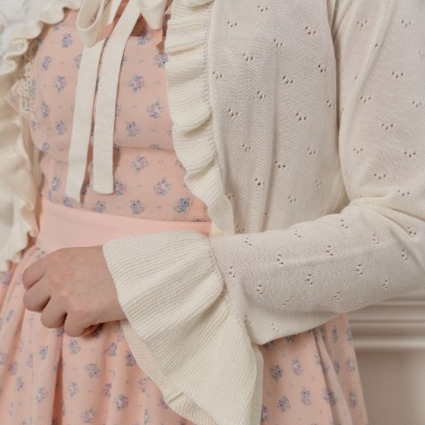 レディース　フリルニットボレロ（えりか）