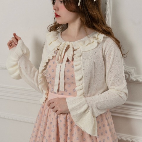 レディース　フリルニットボレロ（えりか）