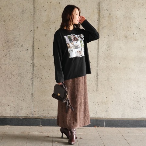 レディース　ロングTシャツ+アクリルスタンド（沖昌之さんコラボ）