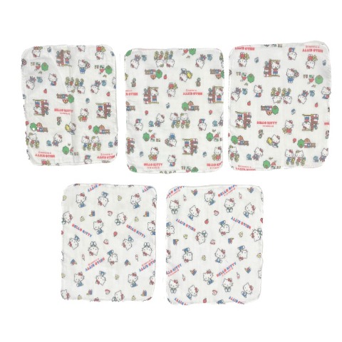 5枚組ハンカチ（ハローキティ）