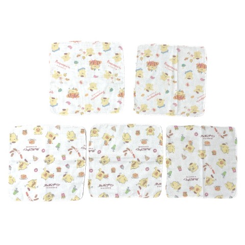 5枚組ハンカチ（ポムポムプリン）