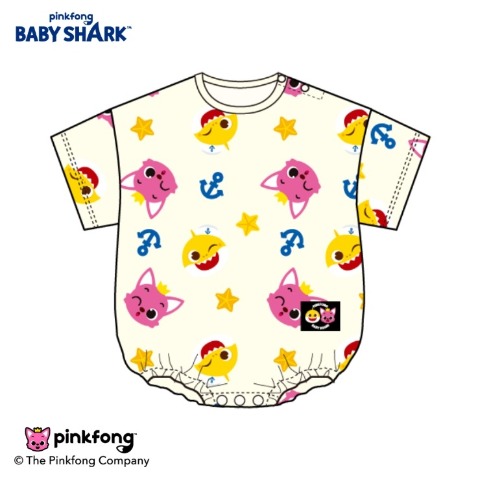 ベビー　ロンパース（70-80cm・ベイビーシャーク）