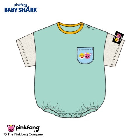 ベビー　ロンパース（70-80cm・ベイビーシャーク）