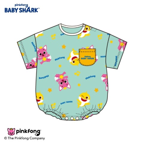 ベビー　ロンパース（70-80cm・ベイビーシャーク）