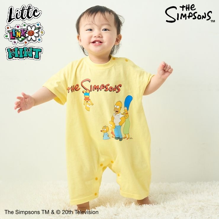 ベビー ロンパース（70-80cm・LITTC・LINK＠・MINT/シンプソンズ