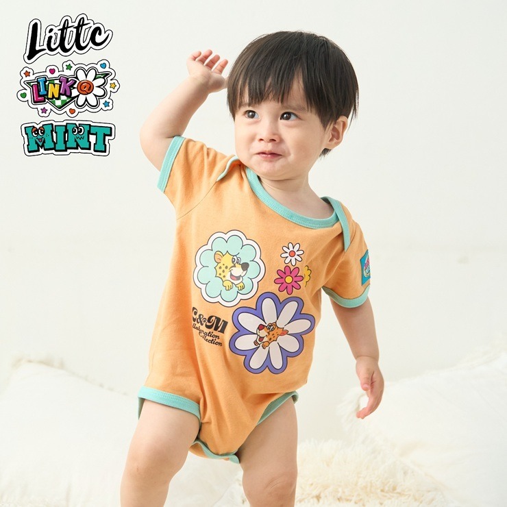 ベビー ロンパース（70-80cm・LITTC・LINK＠・MINT） | しまむら