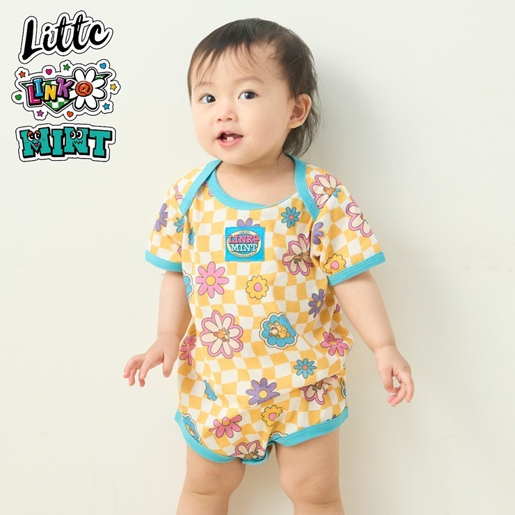 ベビー ロンパース（70-80cm・LITTC・LINK＠・MINT） | しまむら