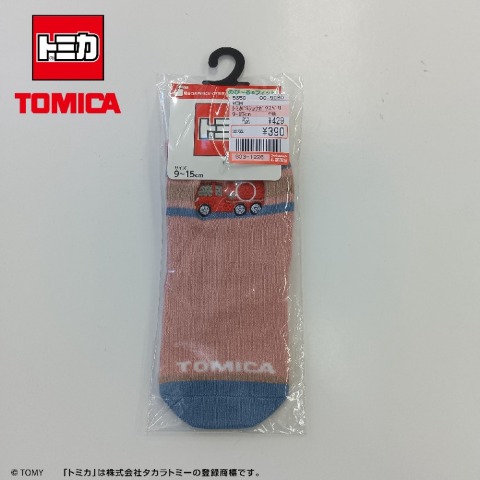 ベビー　クルーソックス（9-15cm・トミカ）