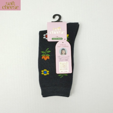 ベビー　クルーソックス（13-18cm・softcheese)