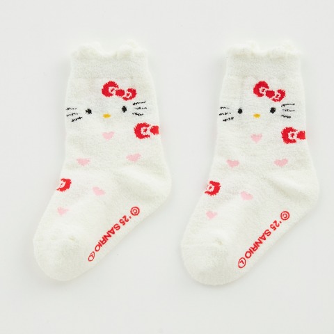 ベビー　クルーソックス（9-15cm・ハローキティ)