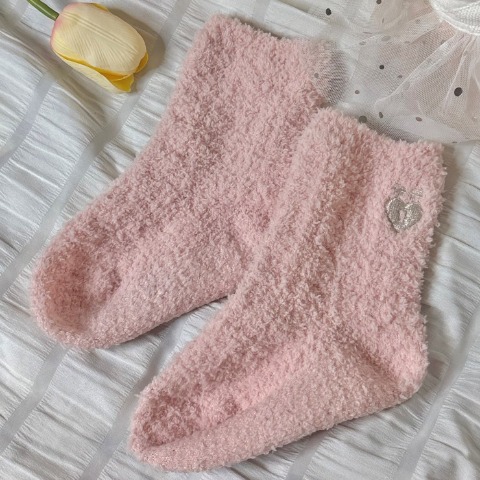 ベビー　クルーソックス（13-18cm・青木菜花)