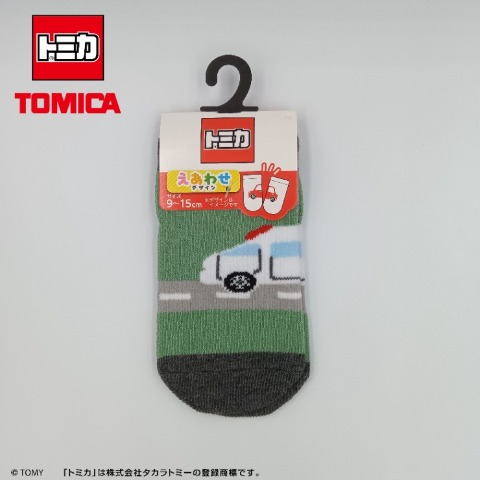 ベビー　スニーカーインソックス（9-15cm・トミカ）