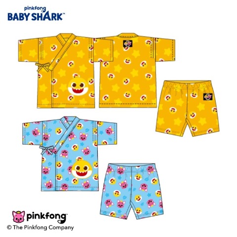 ベビー　甚平（80～100cm・ベイビーシャーク）