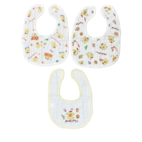ベビー　3枚組スタイ（ポムポムプリン）