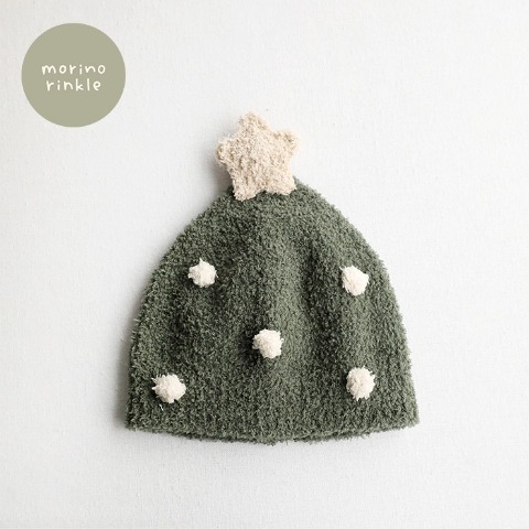 ベビー　帽子（50-52cm・モリノリンクル）