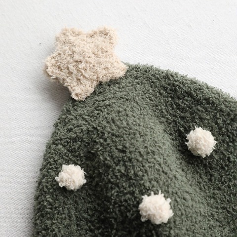 ベビー　帽子（50-52cm・モリノリンクル）