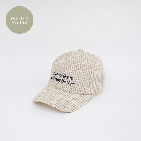 ベビー　帽子（50～52cm・モリノリンクル/choco）