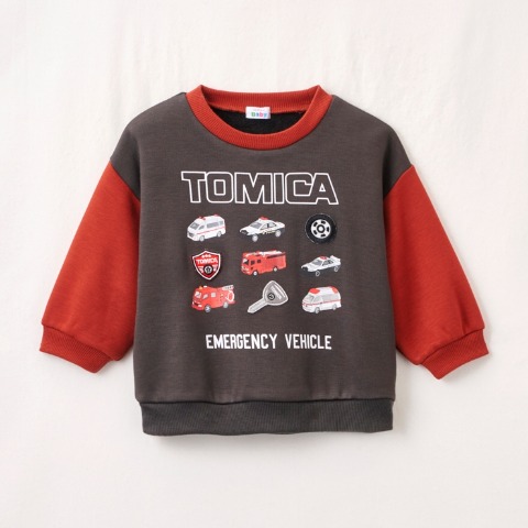 ベビー　プルオーバー（90・100cm・トミカ/FIBER HEAT）