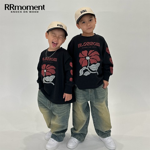 ベビー　長袖Ｔシャツ(80～100cm・RRmoment/RINA)