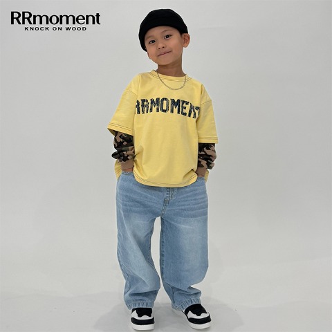 ベビー　レイヤード風長袖Ｔシャツ(80～100cm・RRmoment/RINA)