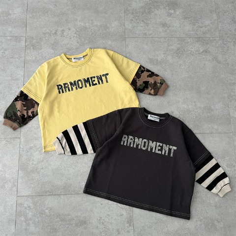 ベビー　レイヤード風長袖Ｔシャツ(80～100cm・RRmoment/RINA)