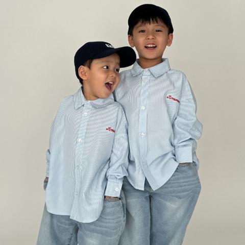 ベビー　ストライプシャツ(80～100cm・RRmoment/RINA)