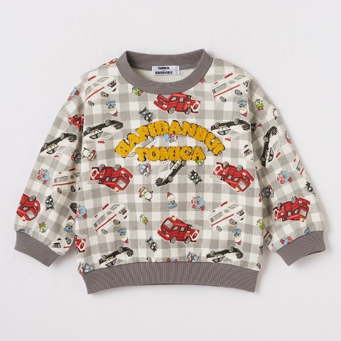 ベビー　プルオーバー（90・100cm・トミカ&ぱぴだんぶい）