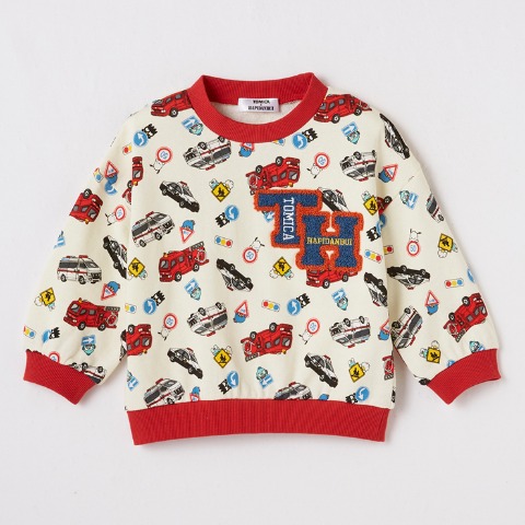 ベビー　プルオーバー（90・100cm・トミカ&ぱぴだんぶい）