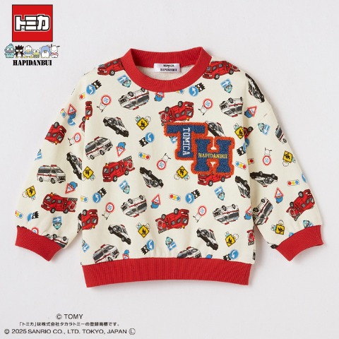ベビー　プルオーバー（90・100cm・トミカ&ぱぴだんぶい）
