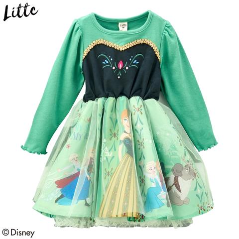 ベビー　ワンピース（90・100㎝・LITTC FLAP! ） ダークグリーン 105