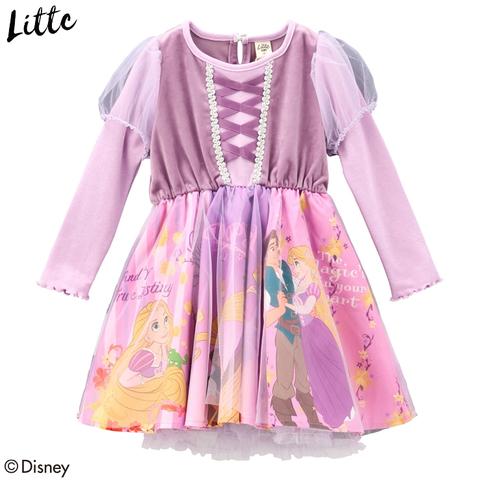 ベビー　ワンピース（90・100㎝・LITTC FLAP! ） ラベンダー 309