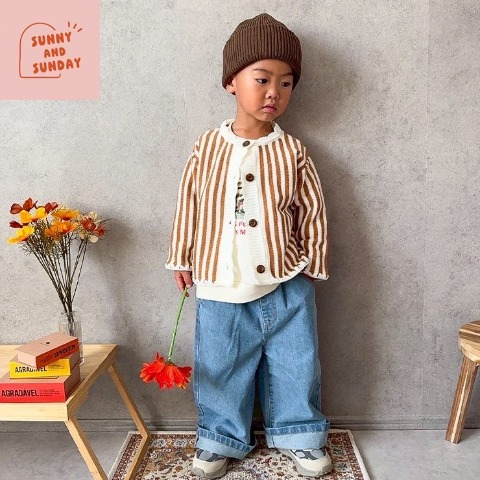ベビー　ニットカーディガン（80～100cm・suuny and sunday）