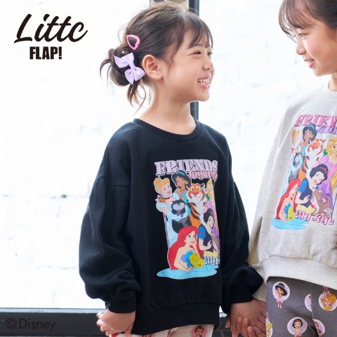 ベビー　トレーナー（90cm・100cm・LITTC FLAP!/Disney） ブラック 213