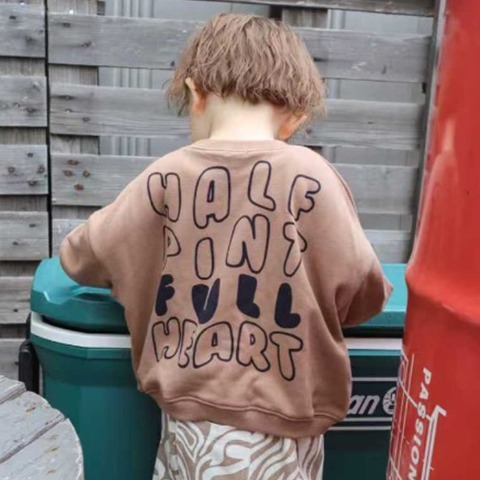 ベビー　裏毛プルオーバー（90・100cm・Caramelo）