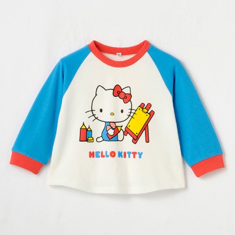 ベビー　長袖Tシャツ（90・100cm・ハローキティ/ヘビロテ）