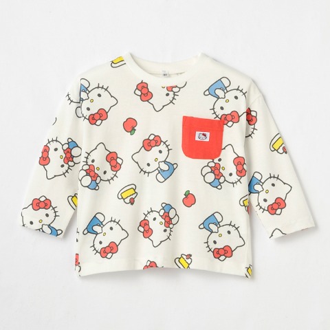 ベビー　長袖Tシャツ（90・100cm・ハローキティ/ヘビロテ）