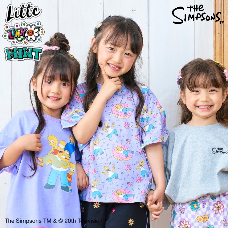 ベビー Tシャツ (90・100cm・LITTC・LINK＠・MINT/シンプソンズ