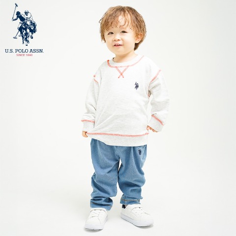 ベビー　デニムニットパンツ（90・100cm・U.S. POLO ASSN.）