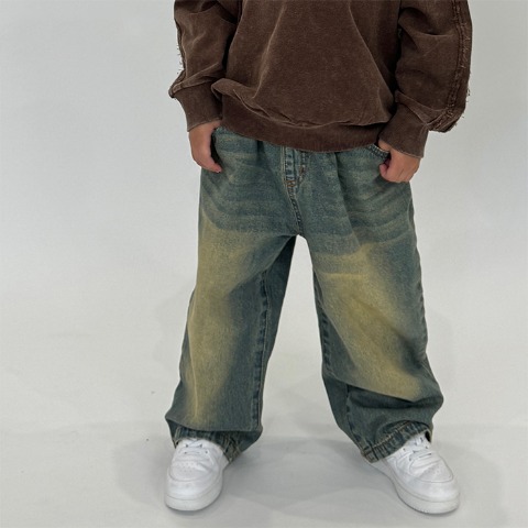 ベビー　ヴィンテージ風デニムパンツ（80～100cm・RRmoment/RINA）