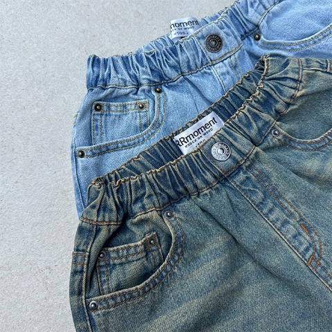 ベビー　ヴィンテージ風デニムパンツ（80～100cm・RRmoment/RINA）