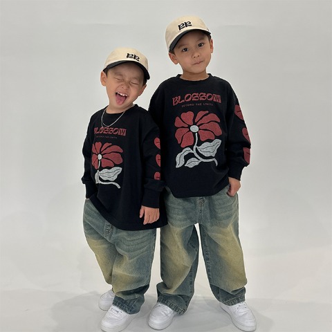 ベビー　ヴィンテージ風デニムパンツ（80～100cm・RRmoment/RINA）