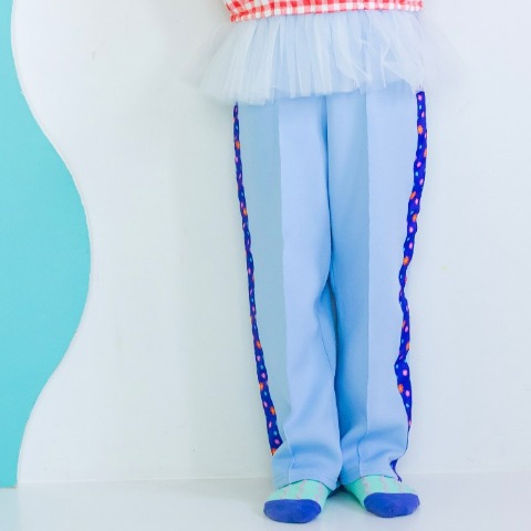 ベビー　airi花柄ライントラックパンツ　（90・100cm　JUO）
