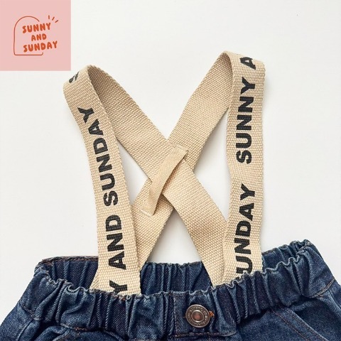 ベビー　サス付きデニムパンツ（80～100cm・suuny and sunday)