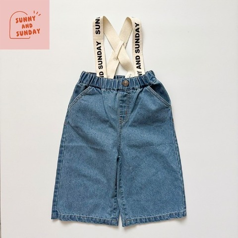 ベビー　サス付きデニムパンツ（80～100cm・suuny and sunday)
