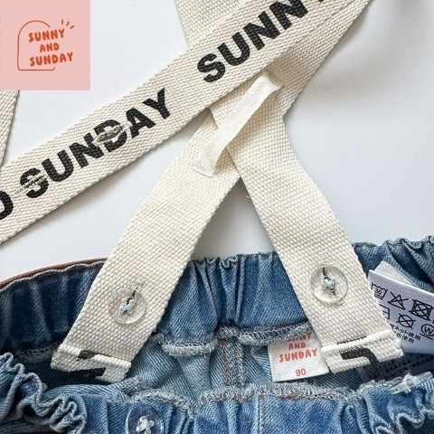 ベビー　サス付きデニムパンツ（80～100cm・suuny and sunday)