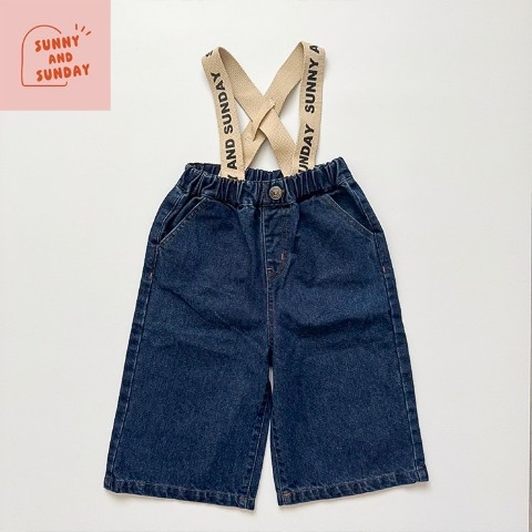 ベビー　サス付きデニムパンツ（80～100cm・suuny and sunday)
