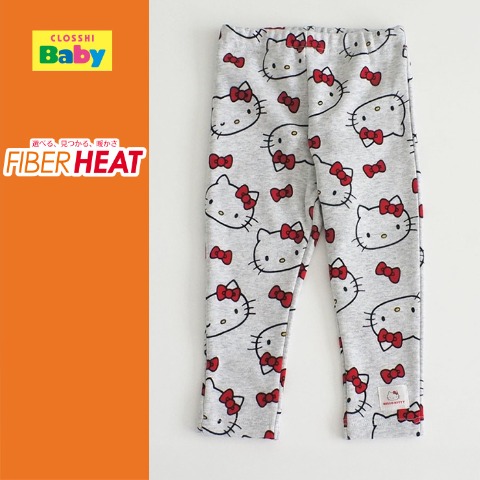 ベビー　レギンス（90・100cm・ハローキティ/FIBER HEAT）