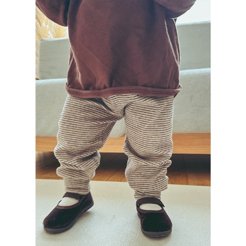 ベビー　ボーダーバルーンパンツ（80～100cm・JUO/uru）