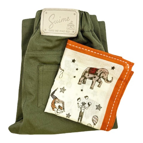 ベビー　スカーフ付きツイルパンツ（80～100cm・JUO/uru）