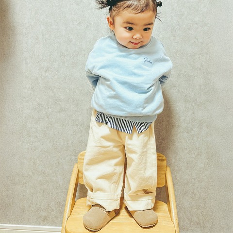 ベビー　スカーフ付きツイルパンツ（80～100cm・JUO/uru）